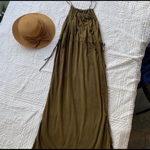 Zara Maxi Olive Dress